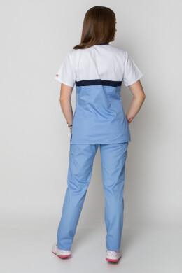 Костюм медицинский Лидия +Бр. Вирджиния. COTTON. Белый / голубой (5410110) Костюм медицинский Лидия +Бр. Вирджиния. COTTON. Белый / голубой (5410110) фото 6