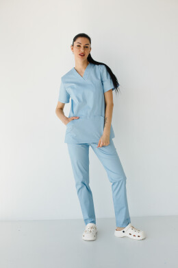 Women's medical suit Topaz azure Elite Stretch 488-333-708 / 492-333-705 (6624456) Women's medical suit Topaz azure Elite Stretch 488-333-708 / 492-333-705 (6624456) фото 1