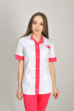 Costume Olga + Br. skinny. COTTON. White / coral (544667)(544667) Costume Olga + Br. skinny. COTTON. White / coral (544667)(544667) фото 2