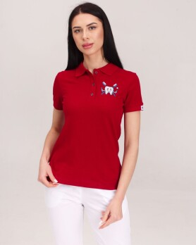 Medical polo for women burgundy with embroidery Zubik 147-349-636 (6613390) Medical polo for women burgundy with embroidery Zubik 147-349-636 (6613390) фото 1