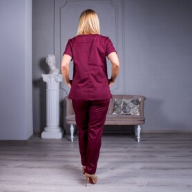 Women's medical blouse "Avicenna" burgundy (534263) Women's medical blouse "Avicenna" burgundy (534263) фото 4