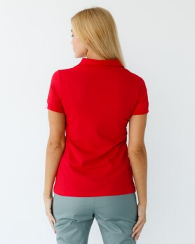 Medical polo for women red 147-434-677 (6613399) Medical polo for women red 147-434-677 (6613399) фото 2