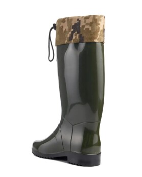 Women's rubber boots - khaki with pulls L-763-3-KH (222369) Women's rubber boots - khaki with pulls L-763-3-KH (222369) фото 3