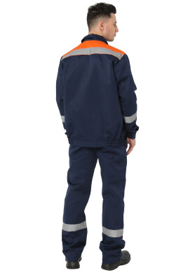 Suit worker "PULSE" with reflective stripes - pants and jacket (10006) Suit worker "PULSE" with reflective stripes - pants and jacket (10006) фото 2