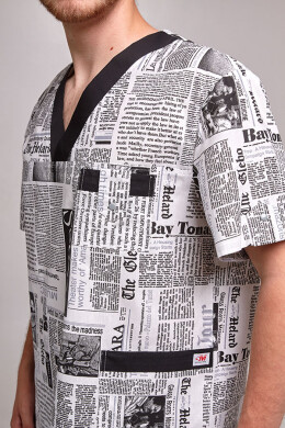 Jacket K-33 Unisex, surgical universal. Newspaper (545026) Jacket K-33 Unisex, surgical universal. Newspaper (545026) фото 5