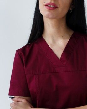 Medical shirt women's Topaz marsala 164-326-705 (6613501) Medical shirt women's Topaz marsala 164-326-705 (6613501) фото 3