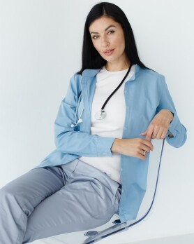 Medical shirt women's Stefania gray-blue 402-458-821 (6613525) Medical shirt women's Stefania gray-blue 402-458-821 (6613525) фото 6