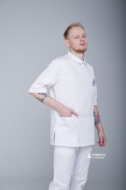 Men's medical shirt "ANDREW" white (3399145) Men's medical shirt "ANDREW" white (3399145) фото 3