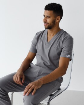 Медицинский костюм мужской Марсель серый 353-328-708 (6613701) Медицинский костюм мужской Марсель серый 353-328-708 (6613701) фото 3