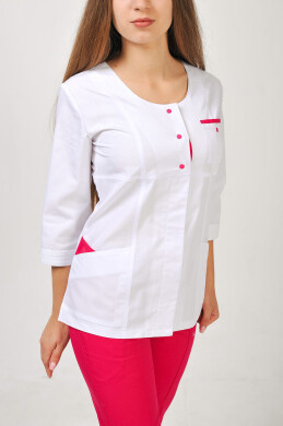 Flamingo+ Br. skinny suit. COTTON. White / raspberry (544699) Flamingo+ Br. skinny suit. COTTON. White / raspberry (544699) фото 2