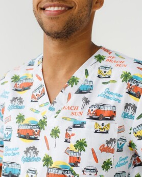 Медичний костюм із принтом чоловічий Граніт Літній вайб чорний/білий 131-321-813 (6613728) Медичний костюм із принтом чоловічий Граніт Літній вайб чорний/білий 131-321-813 (6613728) фото 4