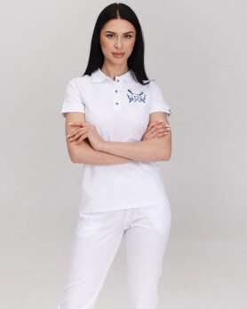 Medical polo for women white embroidered Zubik 147-324-636 (6613392) Medical polo for women white embroidered Zubik 147-324-636 (6613392) фото 6