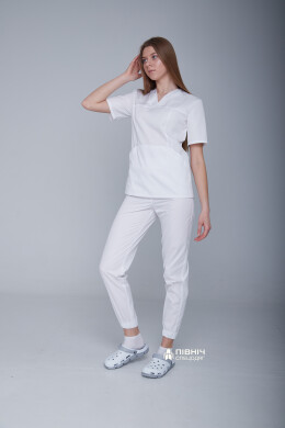 Women's medical blouse "MARIA" white (3399154) Women's medical blouse "MARIA" white (3399154) фото 6