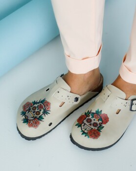 Взуття медичне сабо ортопедичні SKULL/ROSES 176-367-606 (6613189) Взуття медичне сабо ортопедичні SKULL/ROSES 176-367-606 (6613189) фото 1