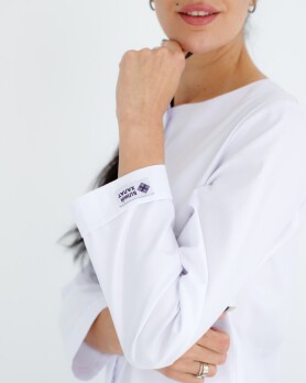 Medical gown women's Jacqueline white 391-324-710 (6613600) Medical gown women's Jacqueline white 391-324-710 (6613600) фото 8