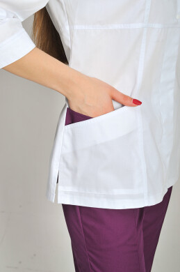 Flamingo+ Br. skinny suit. COTTON. White / aubergine (544648) Flamingo+ Br. skinny suit. COTTON. White / aubergine (544648) фото 6
