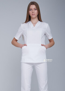 Women's medical blouse "MARIA" white (3399154) Women's medical blouse "MARIA" white (3399154) фото 1