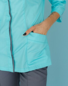 Medical suit women's Sakura mint-gray 124-356-678 (6613226) Medical suit women's Sakura mint-gray 124-356-678 (6613226) фото 5