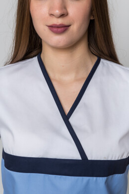 Костюм медицинский Лидия +Бр. Вирджиния. COTTON. Белый / голубой (5410110) Костюм медицинский Лидия +Бр. Вирджиния. COTTON. Белый / голубой (5410110) фото 9
