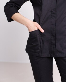 Медицинская рубашка женская Сакура черная  184-321-679 (6613489) Медицинская рубашка женская Сакура черная  184-321-679 (6613489) фото 5