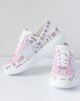 Обувь медицинская кроссовки с открытой пяткой Teeth Pink PU подошва 347-399-850 (6613134) Обувь медицинская кроссовки с открытой пяткой Teeth Pink PU подошва 347-399-850 (6613134) фото 7