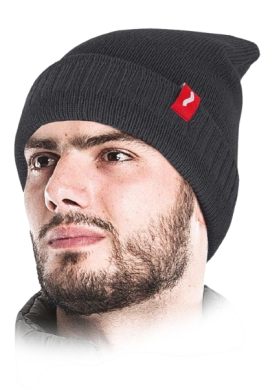 Hat knitted gray insulated with lapel CZCITY_S (2204043) Hat knitted gray insulated with lapel CZCITY_S (2204043) фото 1