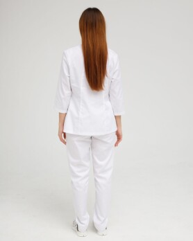 Медицинский костюм женский Элизабет белый  441-324-679 (6613362) Медицинский костюм женский Элизабет белый  441-324-679 (6613362) фото 2