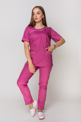 Monique+ Br. skinny suit. COTTON. Fuchsia + pink (piping) (5410161) Monique+ Br. skinny suit. COTTON. Fuchsia + pink (piping) (5410161) фото 4