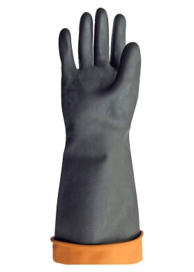 Chemical resistant acid resistant gloves, black (423) Chemical resistant acid resistant gloves, black (423) фото 2