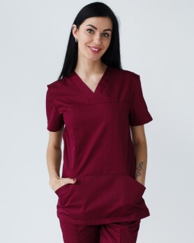 Medical shirt women's Topaz marsala 164-326-705 (6613501) Medical shirt women's Topaz marsala 164-326-705 (6613501) фото 1