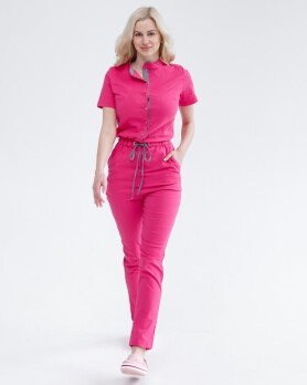 Medical overalls women's Dallas pink with gray stitching 127-337-715 (6613212) Medical overalls women's Dallas pink with gray stitching 127-337-715 (6613212) фото 6