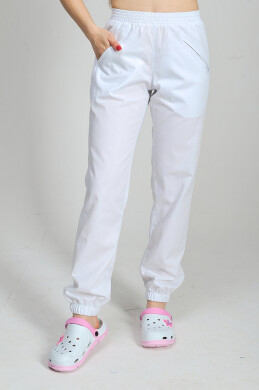 Medical joggers women's white. COTTON (544958) Medical joggers women's white. COTTON (544958) фото 1