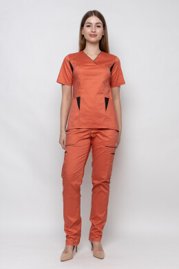 Medical suit Emily-stretch, female. Terracotta (5436925) Medical suit Emily-stretch, female. Terracotta (5436925) фото 1