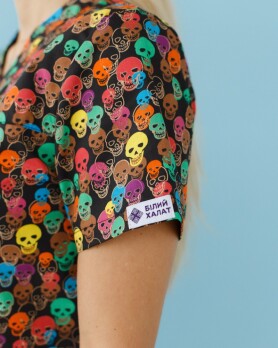 Медичний костюм із принтом жіночий Топаз Tattoo 138-321-706 (6613253) Медичний костюм із принтом жіночий Топаз Tattoo 138-321-706 (6613253) фото 3