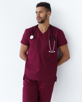 Medical suit for men Milan marsala 134-326-708 (6613708) Medical suit for men Milan marsala 134-326-708 (6613708) фото 9