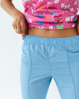 Медицинский костюм с принтом женский Топаз Teeth pink/blue 138-337-623 (6613256) Медицинский костюм с принтом женский Топаз Teeth pink/blue 138-337-623 (6613256) фото 9