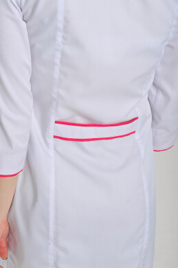 Халат медицинский Сакура. COTTON. Белый + малина (отделка) (544794) Халат медицинский Сакура. COTTON. Белый + малина (отделка) (544794) фото 7