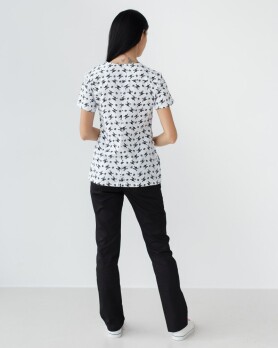 Medical Shirt Women's Topaz Skull Print Black 164-324-666 (6613487) Medical Shirt Women's Topaz Skull Print Black 164-324-666 (6613487) фото 2