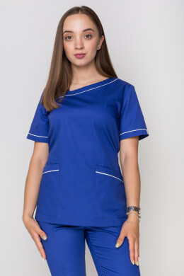 Медичний костюм Монік+ Бр. завужені. COTTON. Електрик + блакитний (кант) (5410167) Медичний костюм Монік+ Бр. завужені. COTTON. Електрик + блакитний (кант) (5410167) фото 3