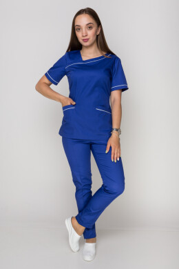 Медичний костюм Монік+ Бр. завужені. COTTON. Електрик + блакитний (кант) (5410167) Медичний костюм Монік+ Бр. завужені. COTTON. Електрик + блакитний (кант) (5410167) фото 1