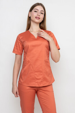 Medical stretch jacket Ewa-stretch. Terracotta (5436996) Medical stretch jacket Ewa-stretch. Terracotta (5436996) фото 2
