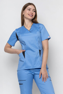 Medical stretch jacket Emelie-stretch. Blue (5437005) Medical stretch jacket Emelie-stretch. Blue (5437005) фото 2