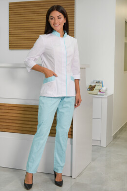 Medical suit for women "Aurora" blue (534257) Medical suit for women "Aurora" blue (534257) фото 1