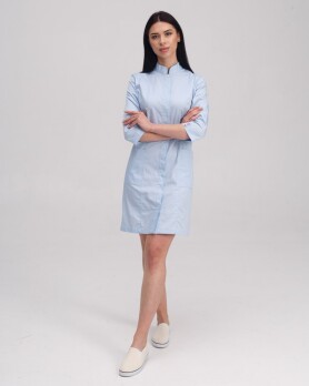 Medical gown women's Sakura azure 160-462-678 / 310-462-678 (6613598) Medical gown women's Sakura azure 160-462-678 / 310-462-678 (6613598) фото 7