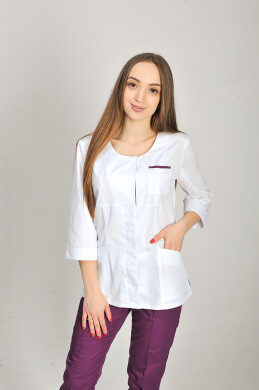 Flamingo+ Br. skinny suit. COTTON. White / aubergine (544648) Flamingo+ Br. skinny suit. COTTON. White / aubergine (544648) фото 3