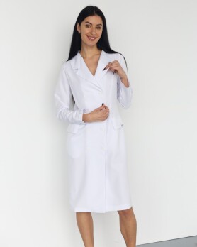 Medical gown women's Monica white 356-324-677 (6613588) Medical gown women's Monica white 356-324-677 (6613588) фото 7