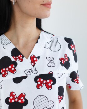 Medical shirt women's Topaz print mickey black 26-324-773 (6613484) Medical shirt women's Topaz print mickey black 26-324-773 (6613484) фото 4