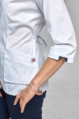 Diana+ Br. skinny suit. COTTON. White / navy blue (544664) Diana+ Br. skinny suit. COTTON. White / navy blue (544664) фото 3