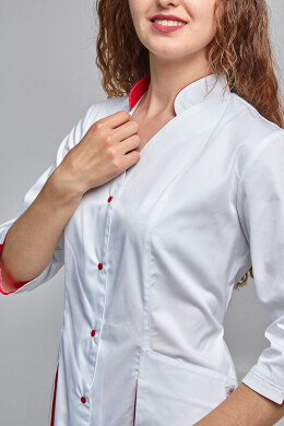 Diana+Br. skinny suit. COTTON. White / red (544663) Diana+Br. skinny suit. COTTON. White / red (544663) фото 7
