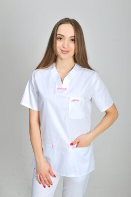 Костюм медицинский Саманта+Бр. прямые. COTTON. Белый (544646) Костюм медицинский Саманта+Бр. прямые. COTTON. Белый (544646) фото 3